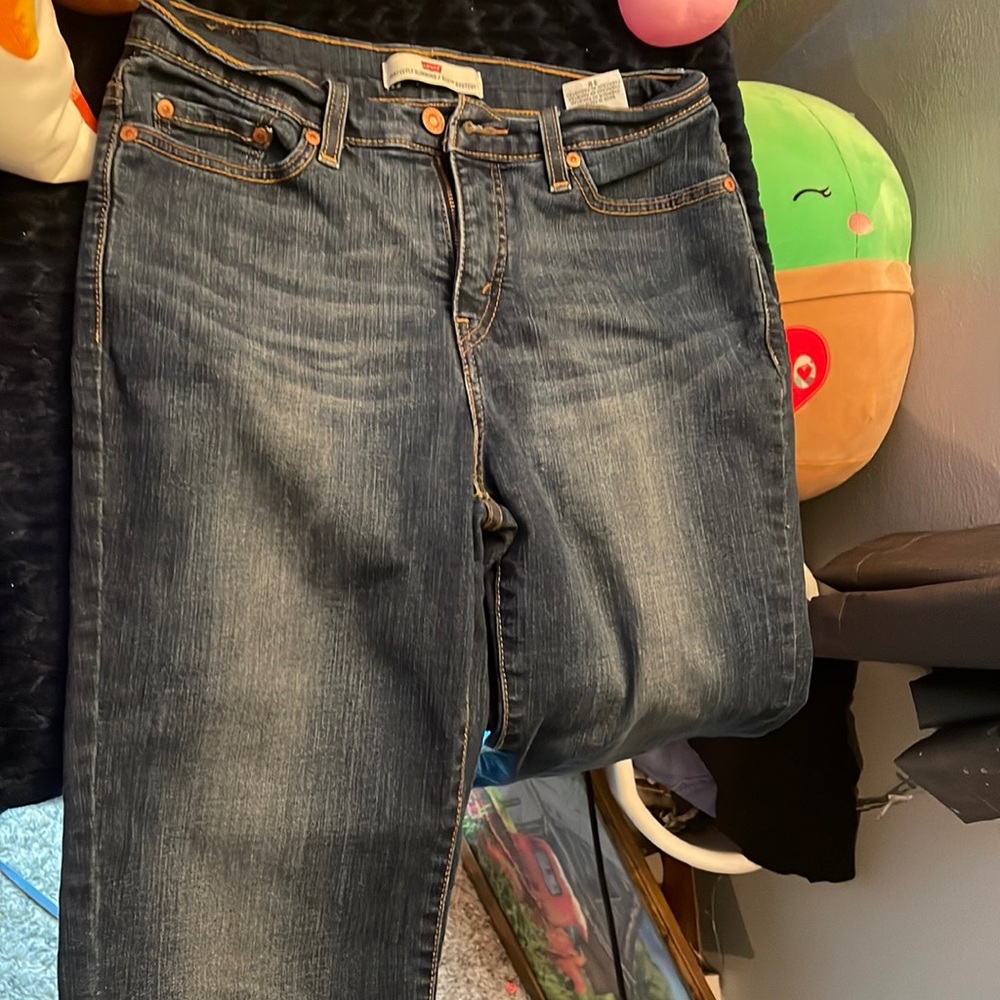 No holes boot cut jeans